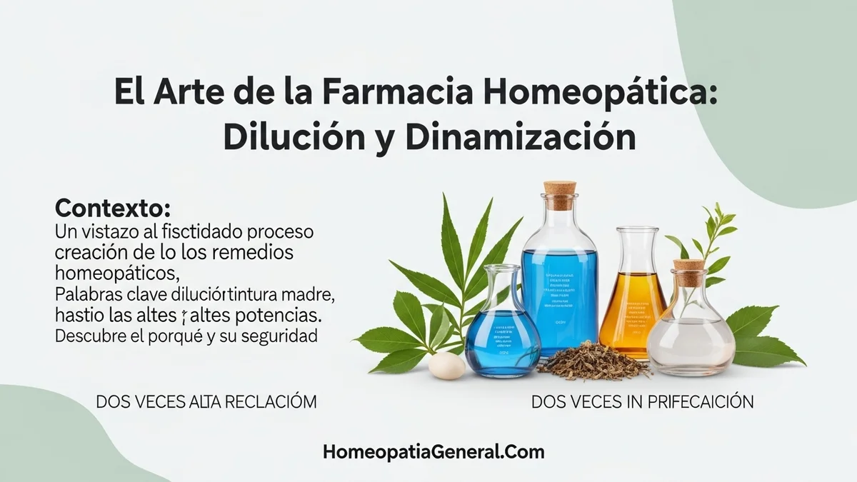 Mortero y pistilo con plantas medicinales, mostrando el proceso de dinamización.